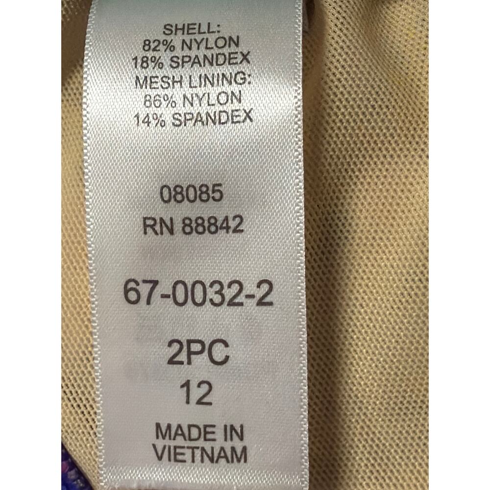 Kim Gravel Swimsuits For All Abstract Tankini Top & Swim Shorts Size 12 NWOT 🌼 - Picture 5 of 6